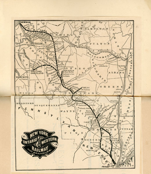 New York, Ontario And Western Railway Co. Season Of 1880. From The 