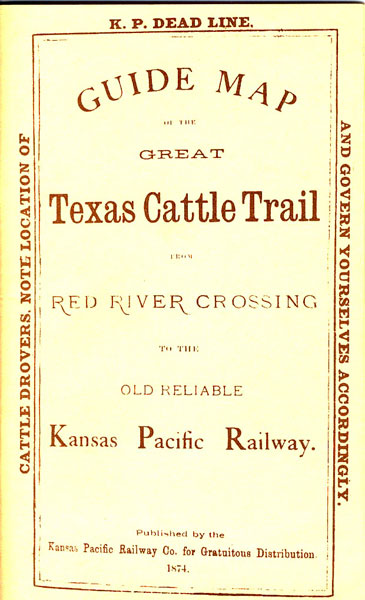 Guide Map Of The Best And Shortest Cattle Trail To The Kansas Pacific T. F. OAKES