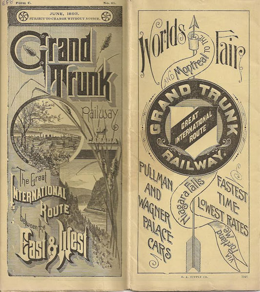 Grand Trunk Railway Of Canada. The Great International Route Between The East And West GRAND TRUNK RAILWAY OF CANADA