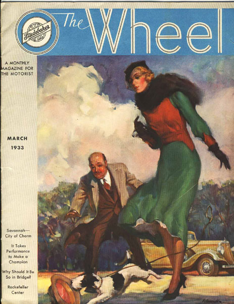 Studebaker. The Wheel. A Monthly Magazine For The Motorist. March 1933 Studebaker Corporation