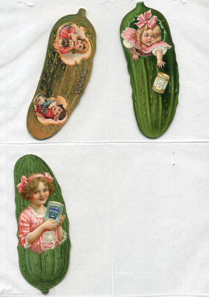 Heinz Pickle Die Cut Victorian Advertising Cards 