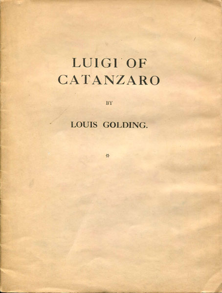 Luigi Of Catanzaro. LOUIS GOLDING