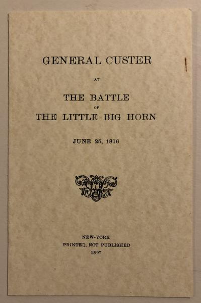 General Custer At The Battle Of The Little Big Horn June 25, 1876. ELIZABETH CUSTER