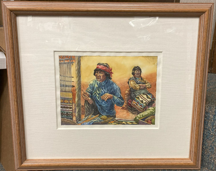 Original Matted And Framed Ernest Franklin Color Artwork ERNEST FRANKLIN