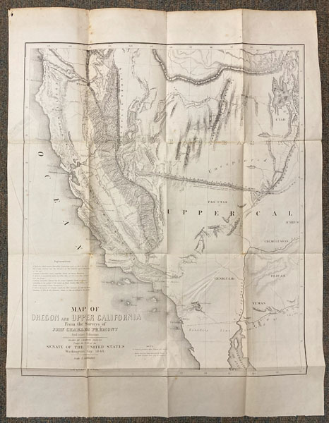 Map Of Oregon And Upper California From The Surveys Of John Charles Fremont And Other Authorities CHARLES PREUSS