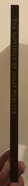 A Narrative Of The Captivity And Suffering Of Dolly Webster Among The Camanche Indians In Texas, With An Account Of The Massacre Of John Webster And His Party, As Related By Mrs. Webster DR. BENJAMIN DOLBEARE