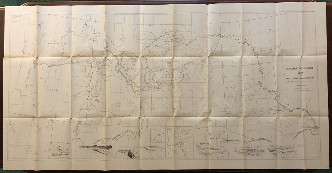 Department Of Columbia Map Of The Nez Perce Indian Campaign, Brig. Gen. O. O. Howard U.S.A. Commanding. ROBT H.--PREPARER FLETCHER