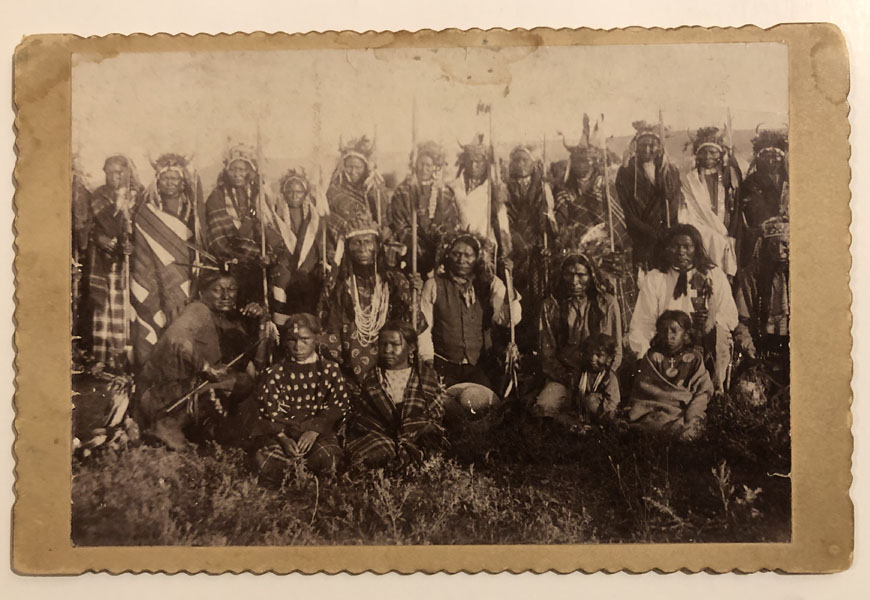 Original Photograph Of Lakota Sioux Indians CROSS, W. R. [PHOTOGRAPHER]