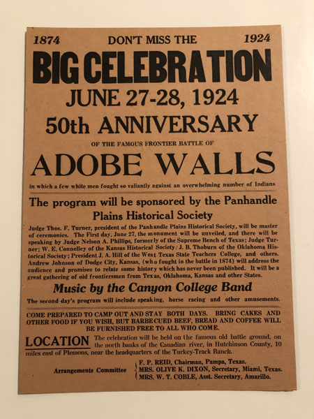 Adobe Walls Broadside. 