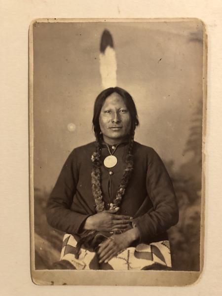 Original Photograph Of Sioux War Chief, Rain-In-The-Face ORLANDO SCOTT GOFF