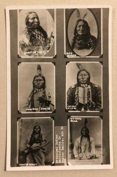 Photo-Postcard Of Six Important Sioux Warriors And Chiefs. D. F.-PHOTOGRAPHER BARRY