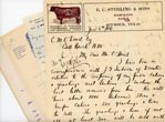 Archive Of Seven Letters ... 2 From The Matador Ranch, 2 From The National Live Stock Association, One From The North-Western Horseman And Stockman, One From The Hash-Knife Ranch, And One From The Culley & Martin Company Along With One 1902 National Live Stock Bulletin 