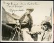 Black & White Photograph Taken On The Set Of The 1925 Movie Film, "Tumbleweeds" That Starred William S. Hart And With Charles Siringo ROBERTSON, ORIE OLIVER [PHOTOGRAPHER]