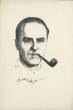 Original Vintage Portrait Of Sax Rohmer OLLIER, LOUIS {PORTRAIT ARTIST]